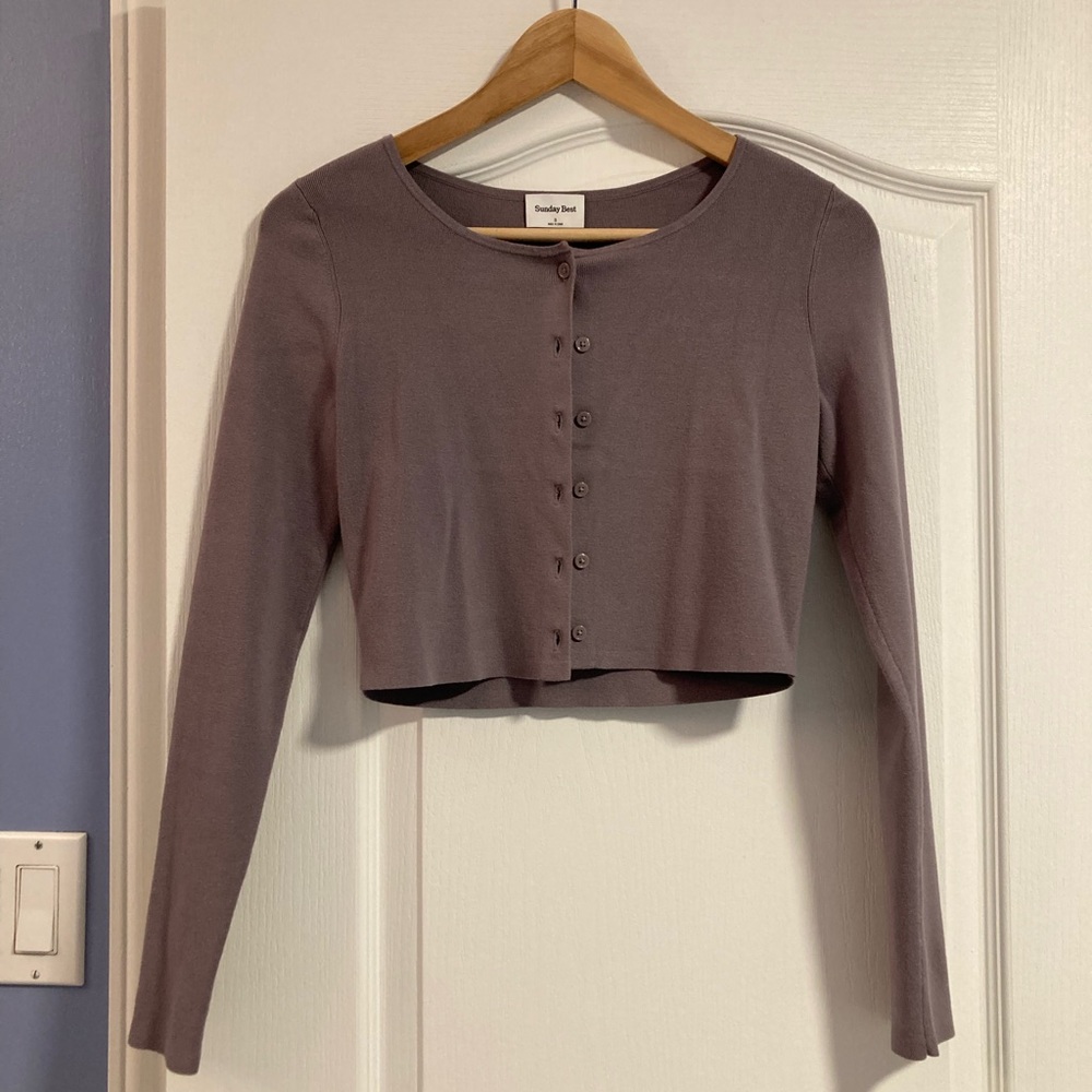 Aritzia “Izzy” cardigan, Rocky grey, size S